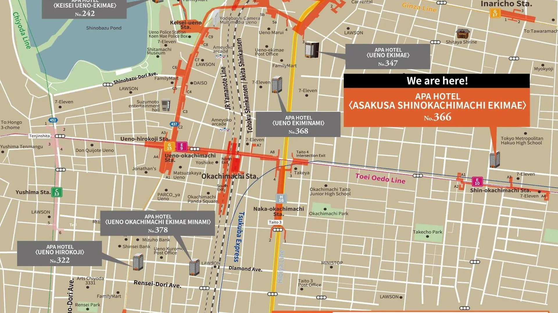Apa Hotel Asakusa Shin Okachimachi Ekimae Токио 3*,  Япония
